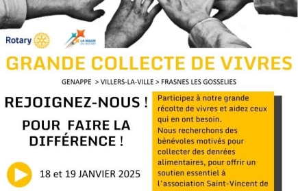 Participez à une action solidaire en collectant des denrées alimentaires!
Inscrivez-vous!